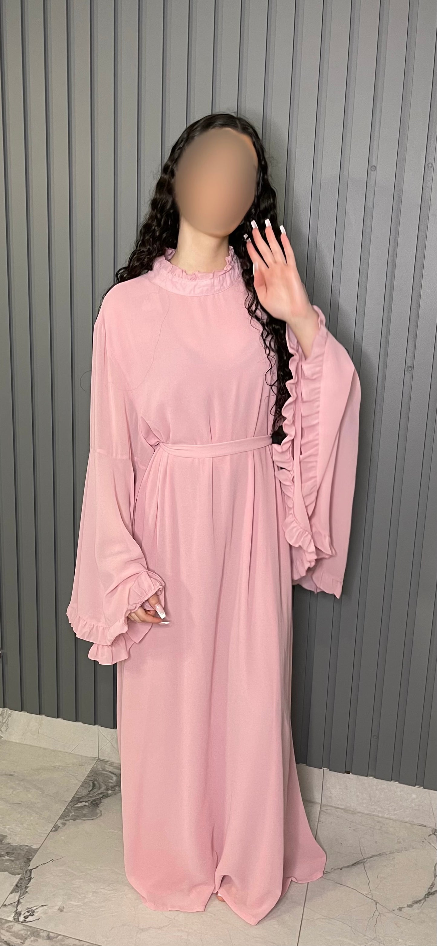 Ruffle Sleeve Dress - Free Size