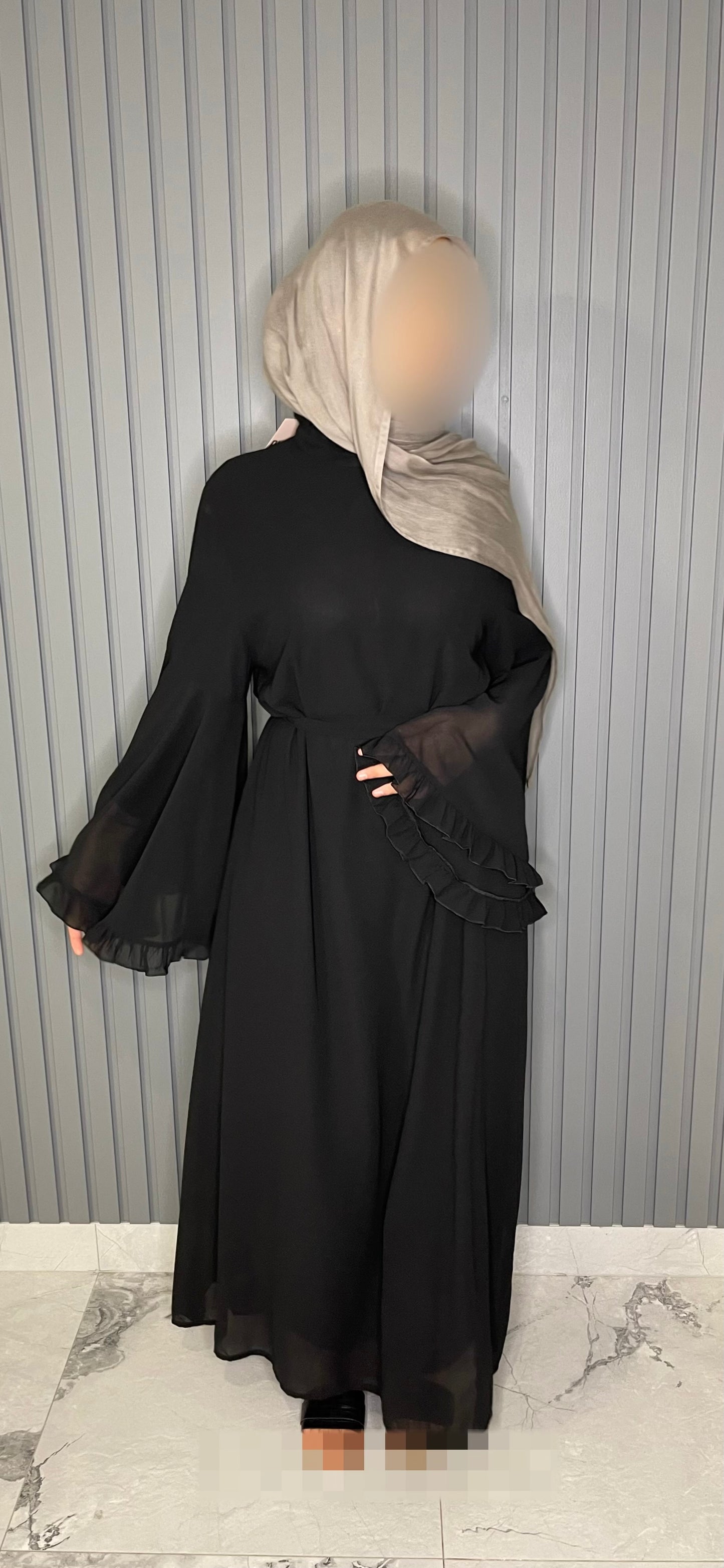 Ruffle Sleeve Dress - Free Size