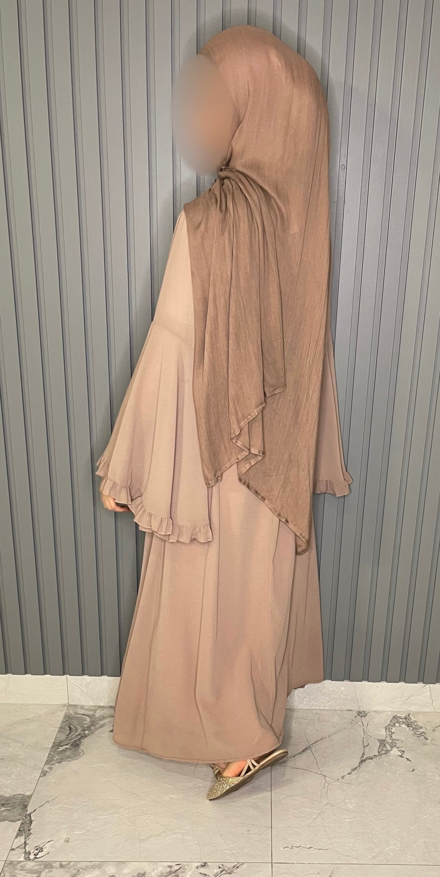 Ruffle Sleeve Dress - Free Size