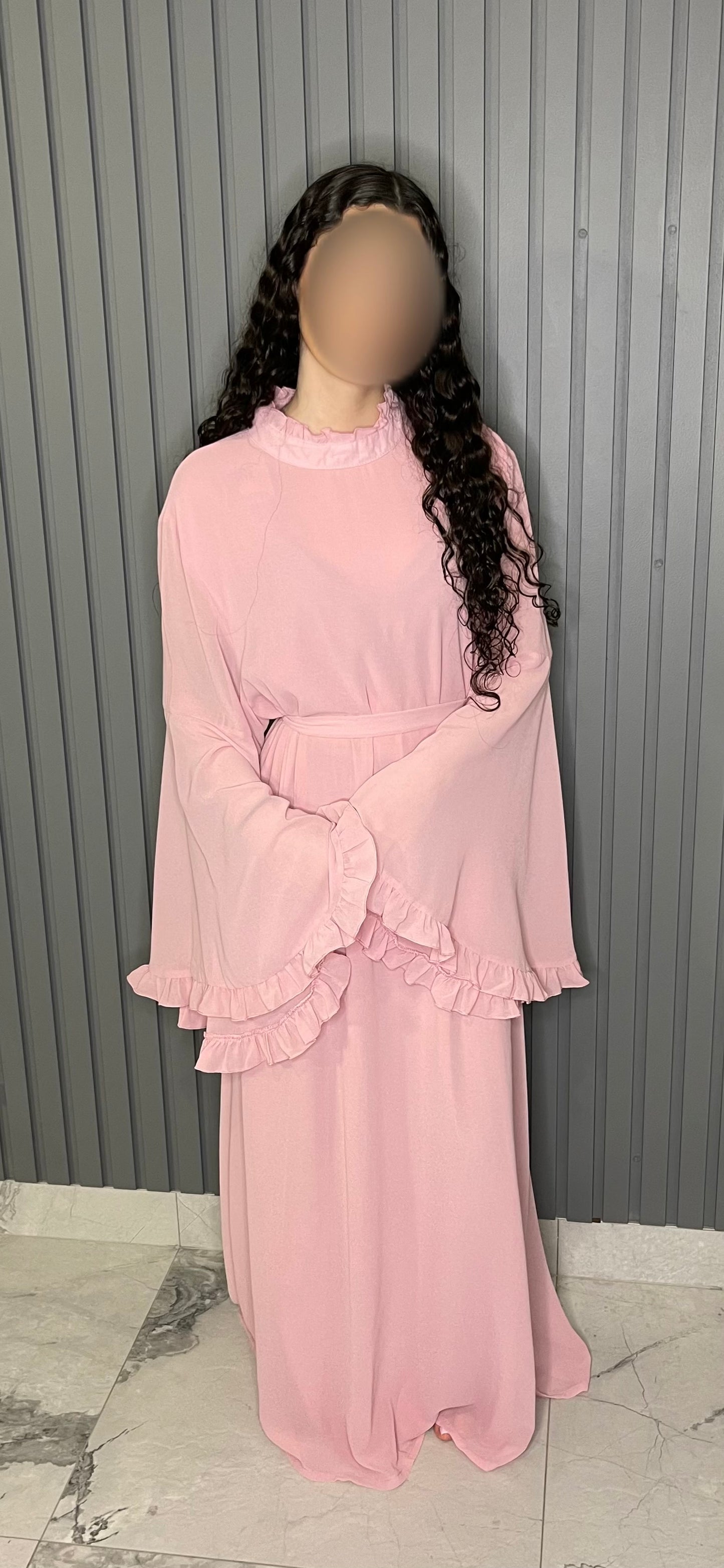 Ruffle Sleeve Dress - Free Size