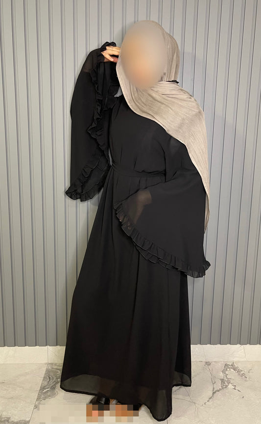 Ruffle Sleeve Dress - Free Size